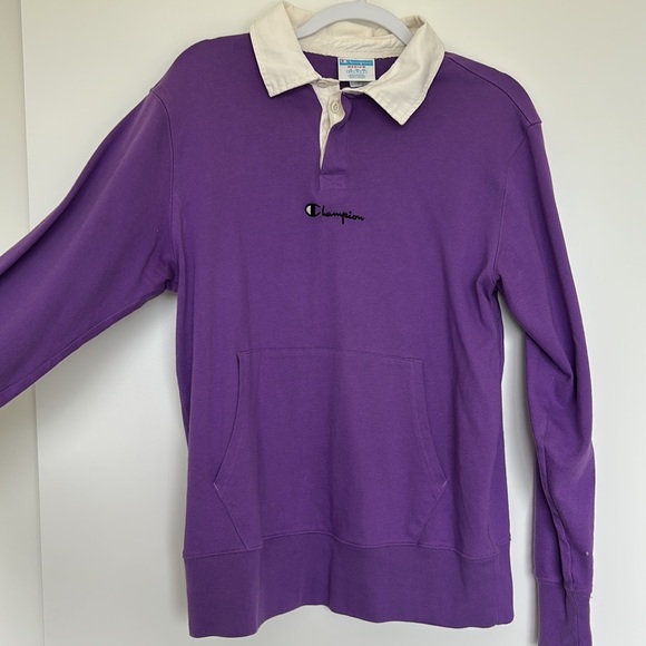 💜 2 for $30 / Champion Purple Collared Crewneck - Picture 2 of 6